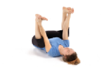 Exercise 5: supine lying knee drag to chest from neutral position with